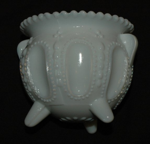 White Gypsy Pot - Toothpick holder - Boyd Glass Company