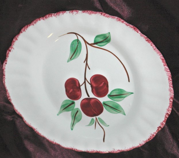 BLUE RIDGE Southern Potteries Inc. CHERRY BOUNCE Hand Painted Dinner Plate