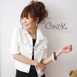 A2291 white korean sweet jacket