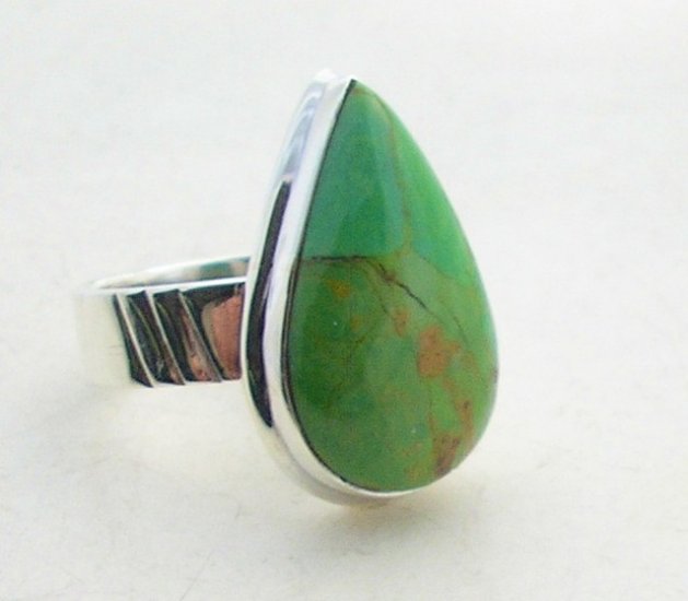 Silver turquoise cocktail ring, size R, new 925