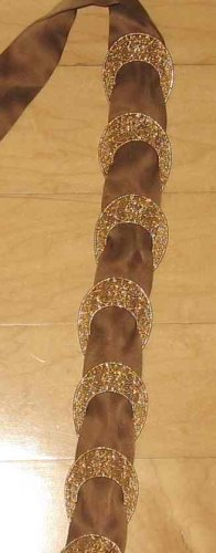 Kendra Scott Tan Satin Belt with Gold Filigree Accents!