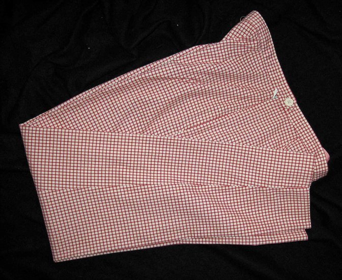 EXPRESS Slim Fitting Red & White check pants Sz PS !!