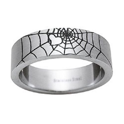 Spider Web design Stainless Steel Unisex Ring
