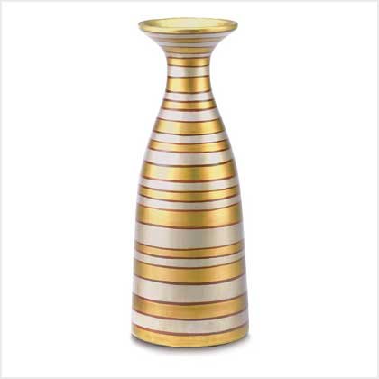 # 38668 METALLIC STRIPE VASE