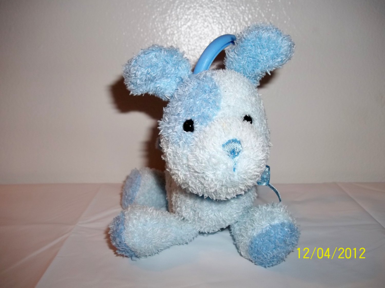 Carter's Blue Puppy Dog Crib Pull Toy Lovey Plush