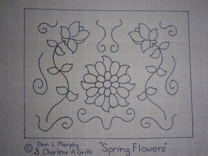 Spring Flowers rug hooking pattern