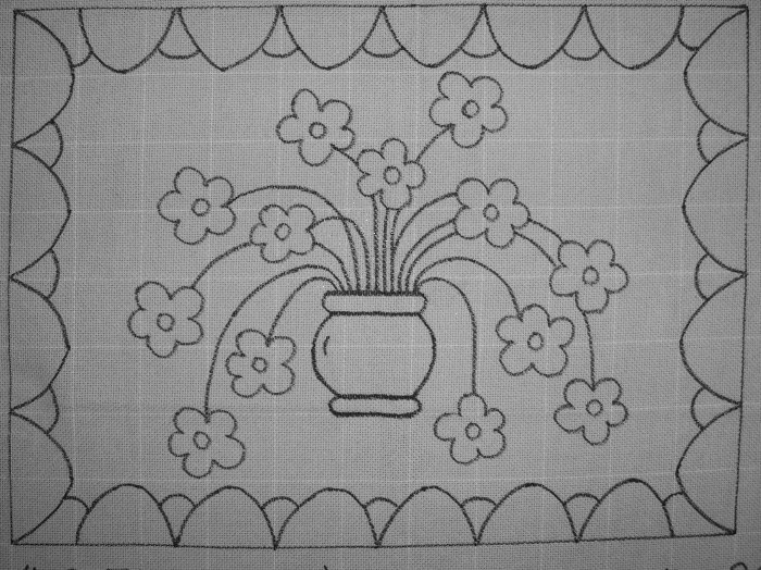 13 Flowers Rug hooking pattern