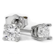 14k White Gold .50ct Diamond Stud Earrings