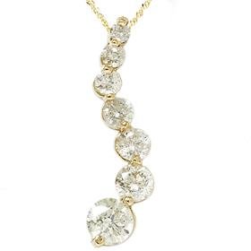 14k Yellow Gold 2.00Ct Journey Diamond Pendant