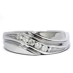 Men's 14k White Gold .25ct Diamond Ring