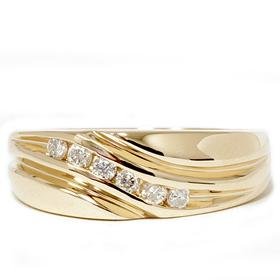 Men's 14k Yellow Gold .25ct Diamond Ring