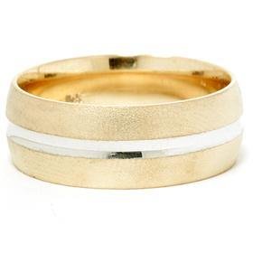 Men's 8mm Two Tone Wedding Band