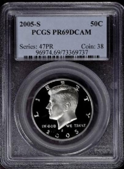 2005-S Clad Kennedy Half Dollar PCGS PR69DCAM - au1