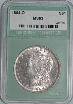1884-O Morgan Dollar NTC MS63