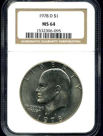 1978-D Eisenhower Dollar NGC MS64