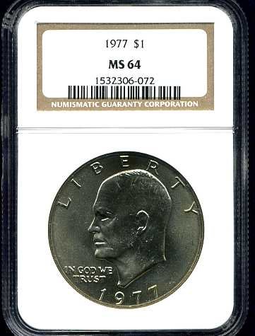 1977 Eisenhower Dollar NGC MS64