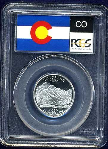 2006-S Clad Colorado Quarter PCGS PR69DCAM Flag Holder