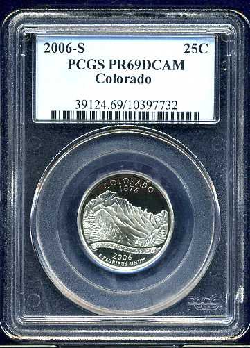 2006-S Clad Colorado Statehood Quarter PCGS PR69DCAM