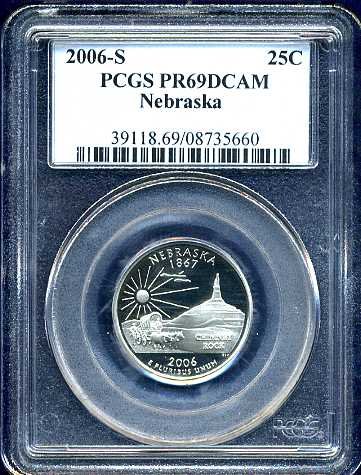 2006-S Clad Nebraska Quarter PCGS PR69DCAM