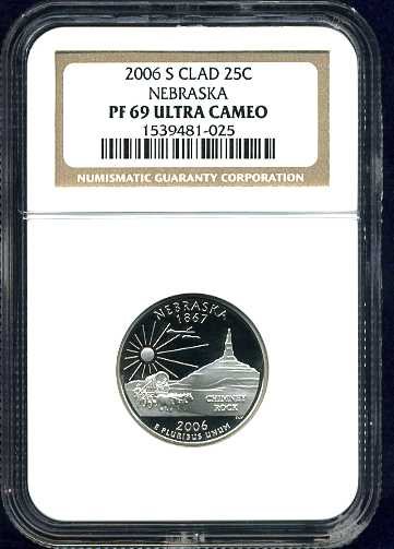 2006-S Clad Neraska Quarter NGC PF69UCAM