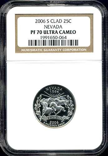 2006-S Proof Clad Nevada Quarter NGC PF70UCAM