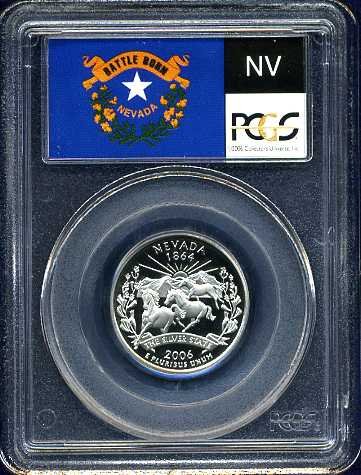 2006-S Clad Nevada Quarter PCGS PR69DCAM Flag Holder
