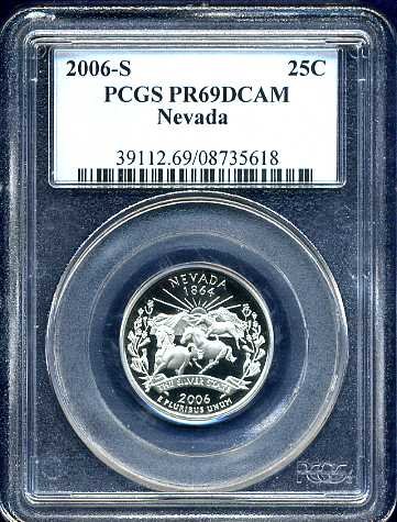 2006-S Proof Clad Nevada Quarter PCGS PR69DCAM