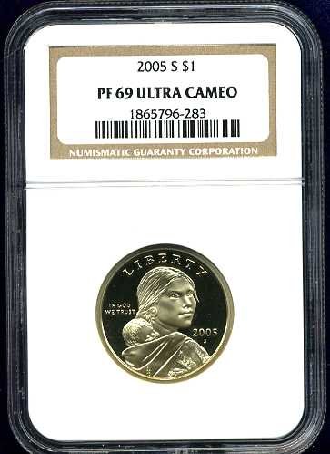 2005-S Sacagawea Golden Dollar NGC PF69UCAM