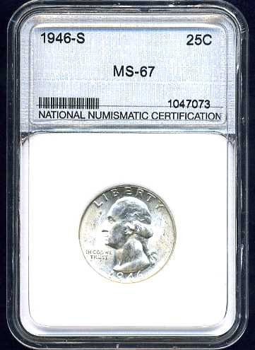 1946-S Washington Quarter NNC MS67 Super Gem
