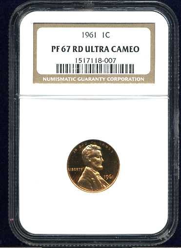 1961 Proof Lincoln Cent NGC PF67UCAM