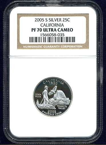 2005-S Silver California Quarter NGC PF70UCAM