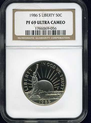 1986-S Statue of Liberty Half Dollar NGC PF69UCAM
