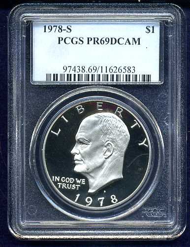 1978-S Eisenhower (or Ike) Dollar PCGS PR69DCAM