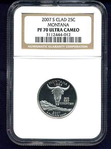 2007-S Clad Montana Quarter NGC PF 70 Ultra Cameo