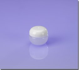 (100) 1/9 oz Natural Tapered Cosmetic Jars with White Cap