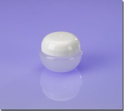 (100) 1/4 oz. Natural Tapered Cosmetic Jars and White Cap