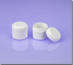 (50) 1/5 oz White Cosmetic Jars and Cap