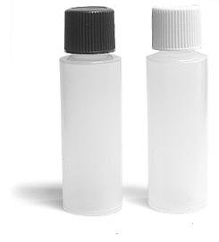 (20) 1/2 oz Natural Plastic Sample Vials with White Caps