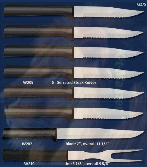 G27S Meat Lover Steak Knife Holiday Gift Set-Black Handle (Rada Cutlery)