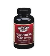 Pantothenic Acid 250 mg - 100 Tablets