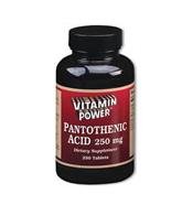 Pantothenic Acid 250 mg - 100 Tablets