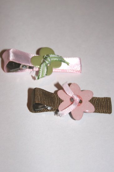 Set of two girly girl alligator clips