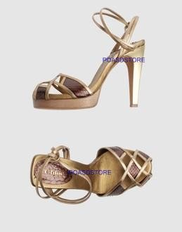 CHLOE python and golden leather,hight heeled sandals,New with box