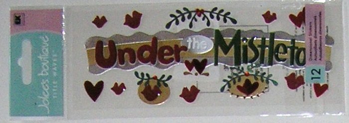 Jolee's Title Waves UNDER MISTLETOE Christmas Stickers