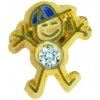 Little Boy with CZ Tummy Charm