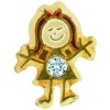 Little Girl with CZ Tummy Charm