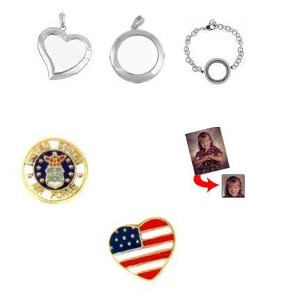 Air Force Charm Locket Set