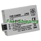 New Canon Rechargeable Battery Pack LP-E5, LPE5, 1 Year Warranty