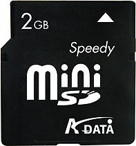 A-Data Speedy 2GB miniSD 80X Card (Mini SecureDigital)