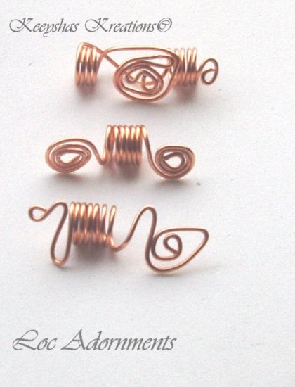 Set of 3 FREE FORM WIRE Loc/Dreadlock/Twist/Braid Cuffs/YOU CHOOSE YOUR SIZE